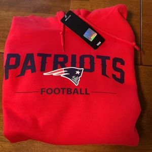 NWT NFL New England Patriots hooded sweatshirt.
